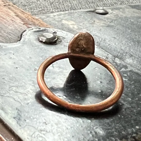 Turquoise copper ring Size 6 - Picture 2 of 9